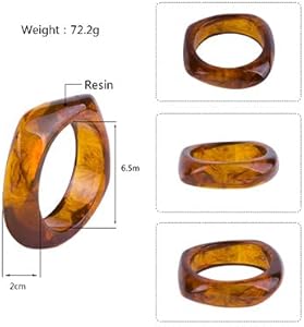 Amazon.com: Caiyao Colorful Square Acrylic Resin Bangle Bracelet